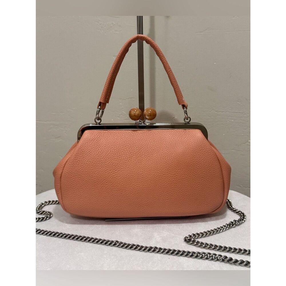Premium Togo Cowhide Calfskin Handmade Kisslock Bag, Includes 3 Strap Styles
